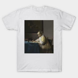 A Lady Writing by Jan Vermeer T-Shirt